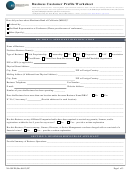 Business Customer Profile Worksheet
