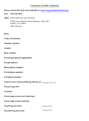 Fillable Customer Profile Printable pdf