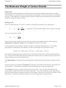 The Molecular Weight Of Carbon Dioxide Worksheet