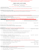 Recommended Resume Template For Undergraduates