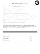 Behavior Contract For Leaders Americorps