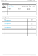 Project Meeting Agenda Template
