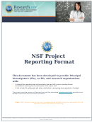 Nsf Project Reporting Format