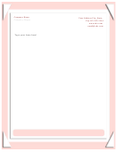 Business Letterhead Template - Pink