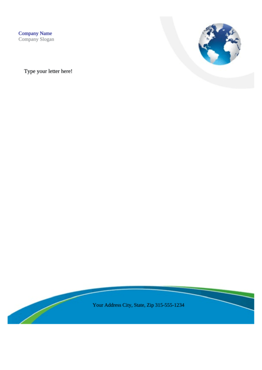 Business Letterhead Template - Earth Printable pdf