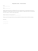 24 Hours Notice Resignation Letter Template