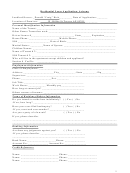 Residential Lease Application - Arizona Form