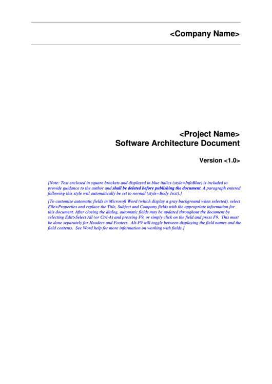 Software Architecture Document 5