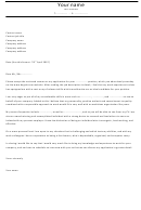 Cover Letter Template Example