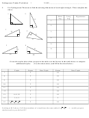 Pythagorean Triples Worksheet