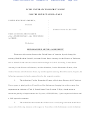 Memorandum Of Plea Agreement