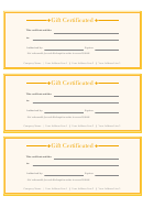 Gift Certificated