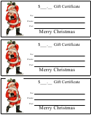 Santa Christmas Gift Certificate Template