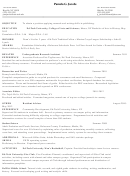 Chronological Resume Example Template