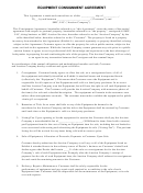 Equipment Consignment Agreement Printable pdf