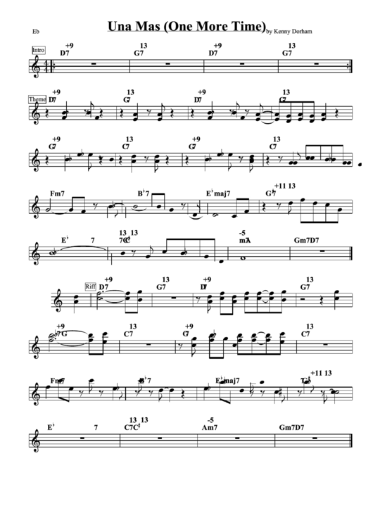 Una Mas (One More Time) Sheet Music Printable pdf