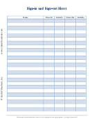 Sign-in And Sign-out Sheet Template