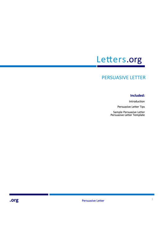 Persuasive Letter Printable pdf