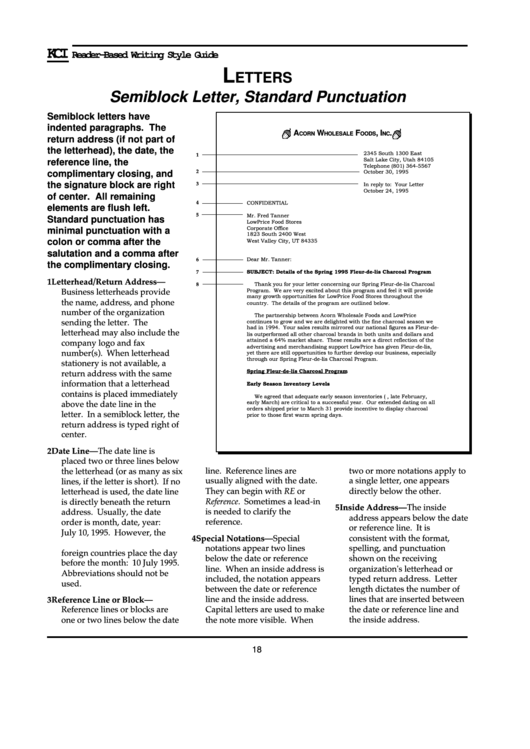 Semiblock Letter Sample Printable pdf