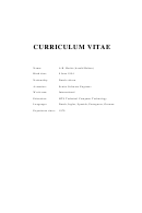Curriculum Vitae Template (sample)