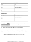 Blank Bill Of Sale Printable pdf