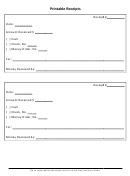 Receipt Template - 2 Per Page