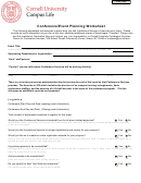 Conference Event Planning Worksheet