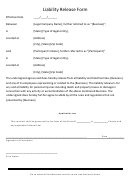 Liability Release Form