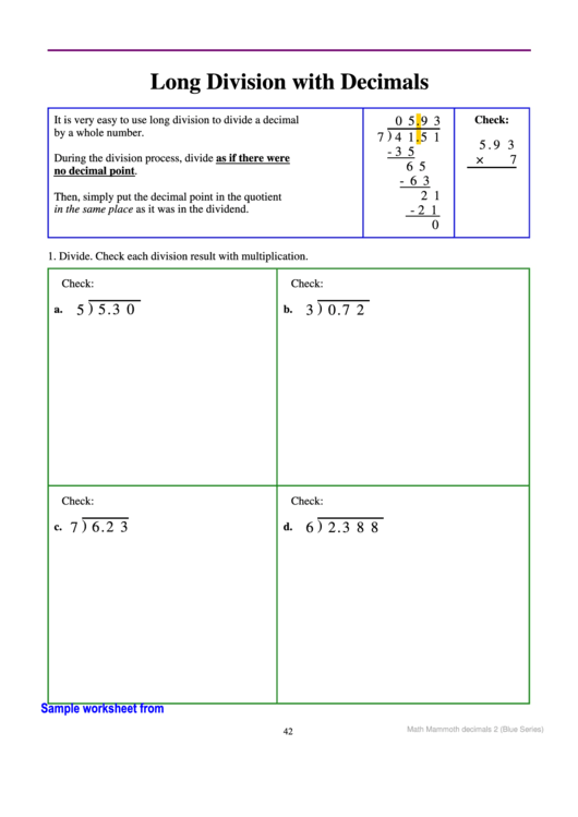 Top 248 Division Worksheet Templates free to download in PDF, Word and