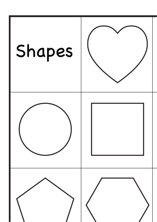 Shapes Worksheet Printable pdf