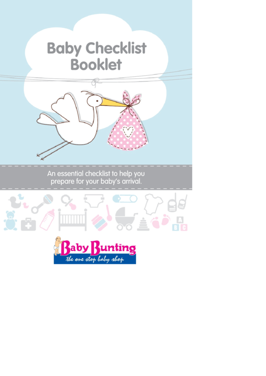 Baby Checklist Booklet Template Printable pdf