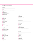 Fillable Baby Registry Checklist Printable pdf