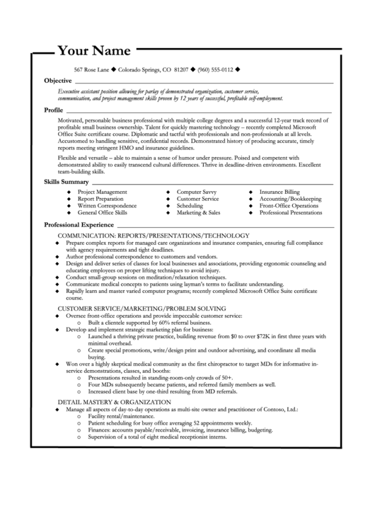 functional resume sample pdf