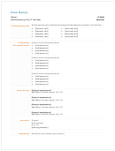 Functional Resume - Color
