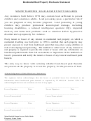 Residential Real Property Disclosure Statement Form