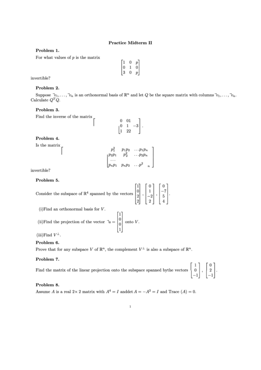 Maths Matrix Worksheet Printable pdf