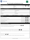 Nh 4h Health And Medication Form