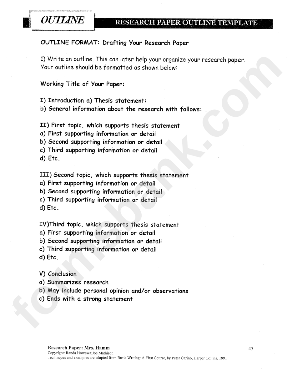 Research Paper Outline 4