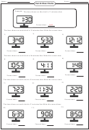 Fast & Slow Clocks Worksheet