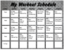 Workout Schedule