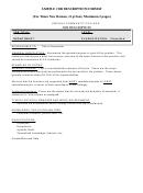 Sample Job Description Format