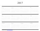 2017 Calendar Template