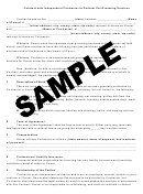 Sample Contract With Independent Contractor To Perform Pet Grooming Services Printable pdf