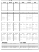 Yearly Calendar Template - 2016-2017