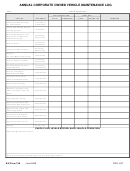 Annual Corporate Owned Vehicle Maintenance Log