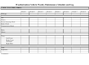 Weatherization Vehicle Weekly Maintenance Schedule And Log