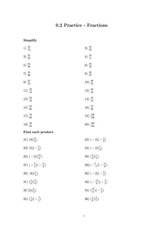 Fractions Practice Worksheet Printable pdf