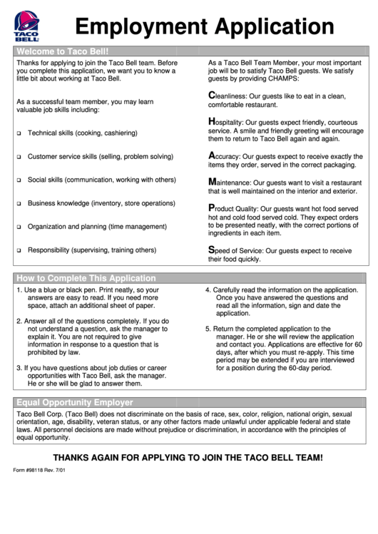 Fillable Employment Application Form Printable pdf