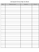 Aa Support Group Sign-in Sheet