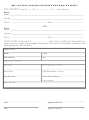 Bill Of Sale / Sales Contract For Dog Or Puppy